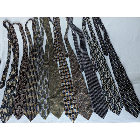 Lot Of 10 Mens Ties Silk Bill Blass Henry Grethel Stafford Honors Van Heusen - Picture 2 of 10